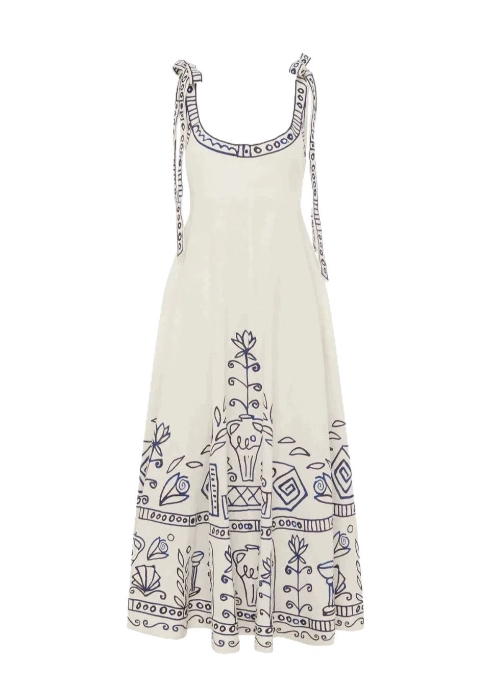 Kawelo Spaghetti Print Maxi Dress