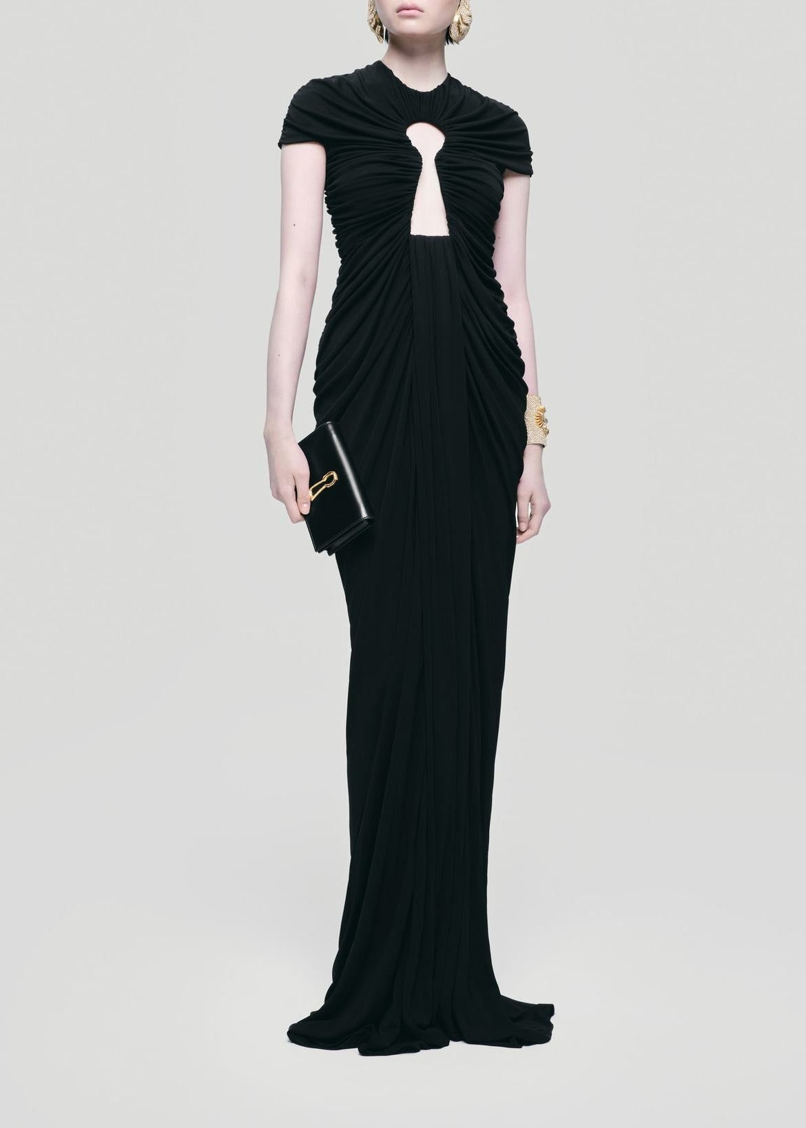 Enock Cutout Ruch Maxi Dress