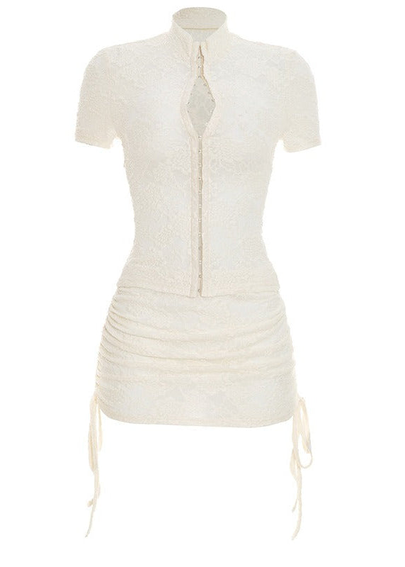 Dominiks Hook Lace Skirt Set