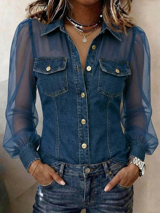 Izdihar Mesh Denim Jacket