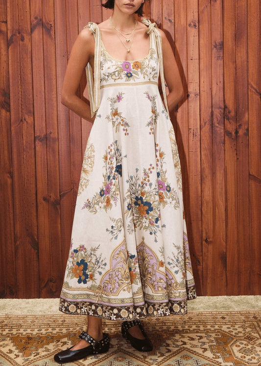 Kawelo Sleeveless Floral Maxi Dress