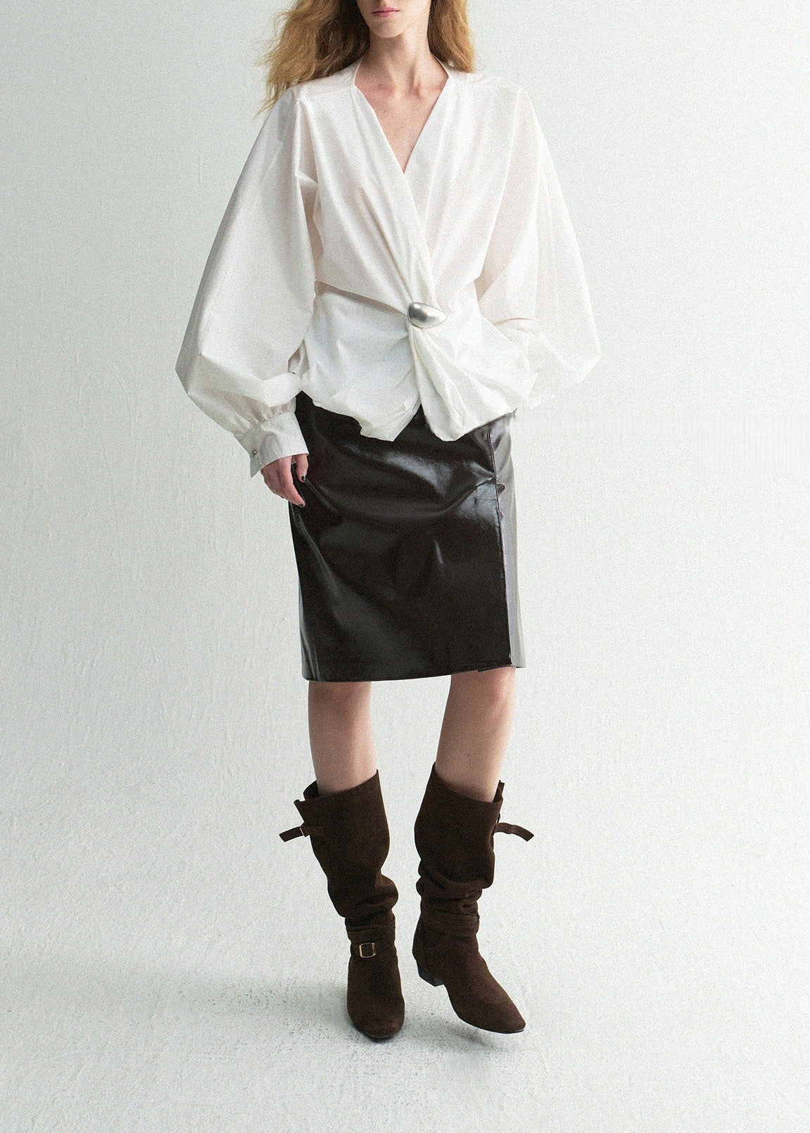 Koume V Neck Draped Top