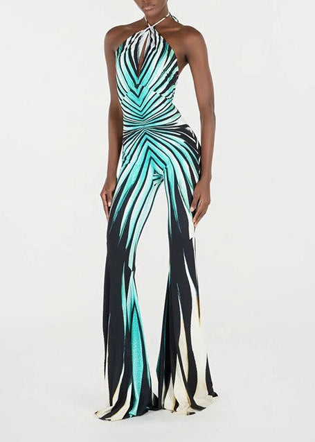 Keoni Halter Neck Stripe Jumpsuit