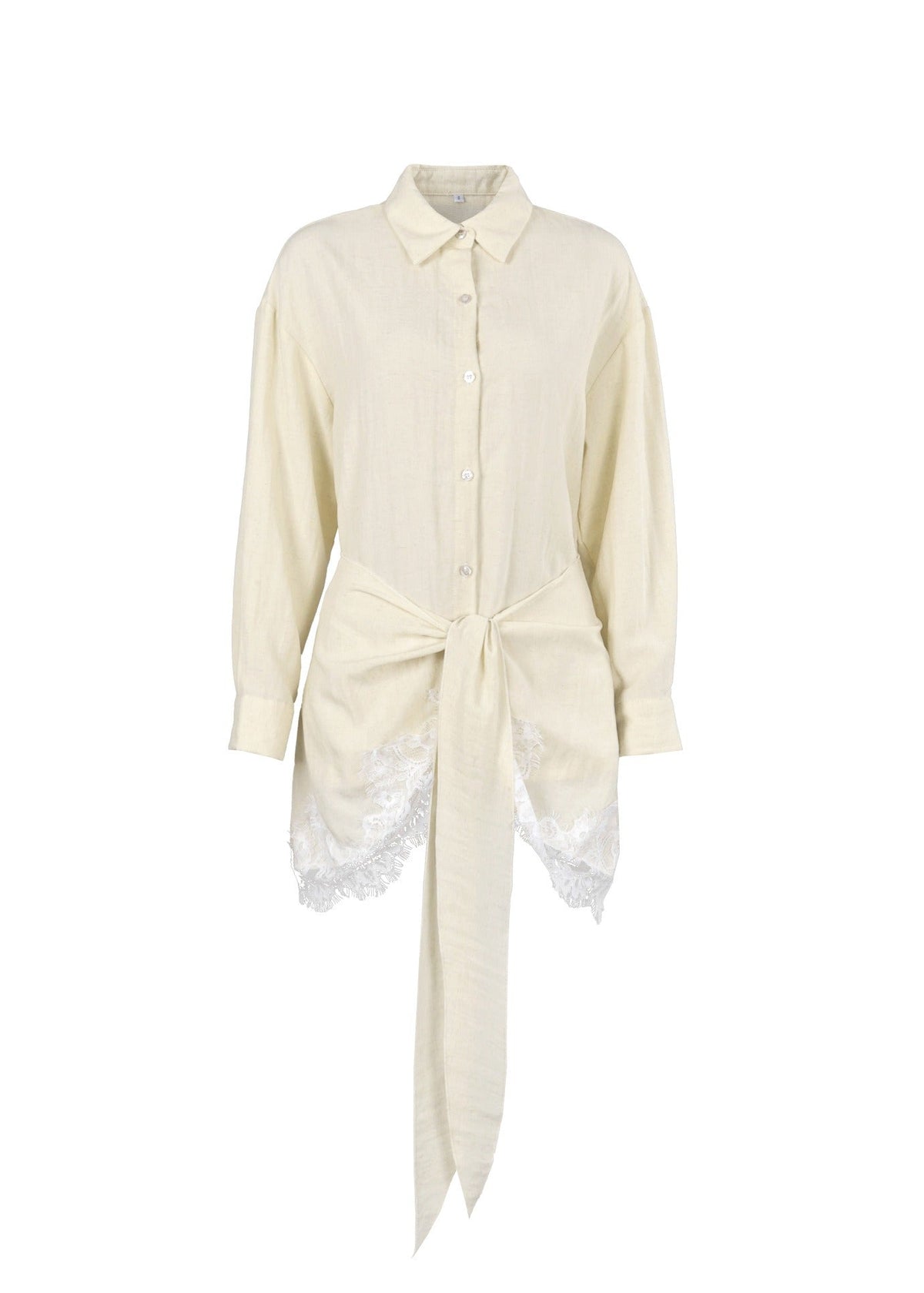 Keelan Tie Up Mini Shirt Dress