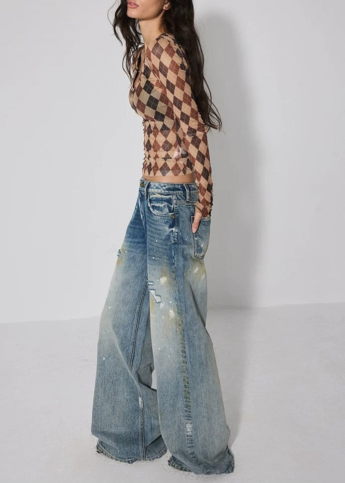 Koit Argyle Mesh Top