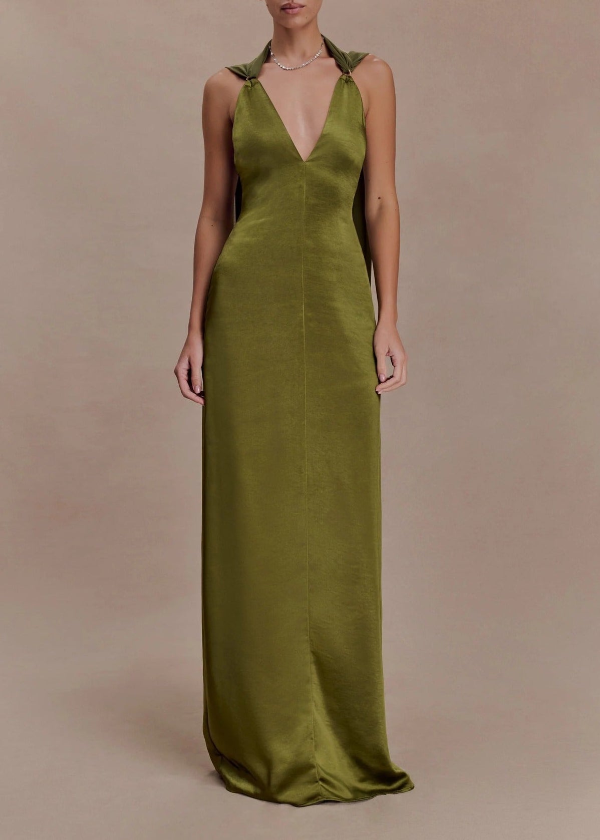 Kitson Plunge Scarf Maxi Dress