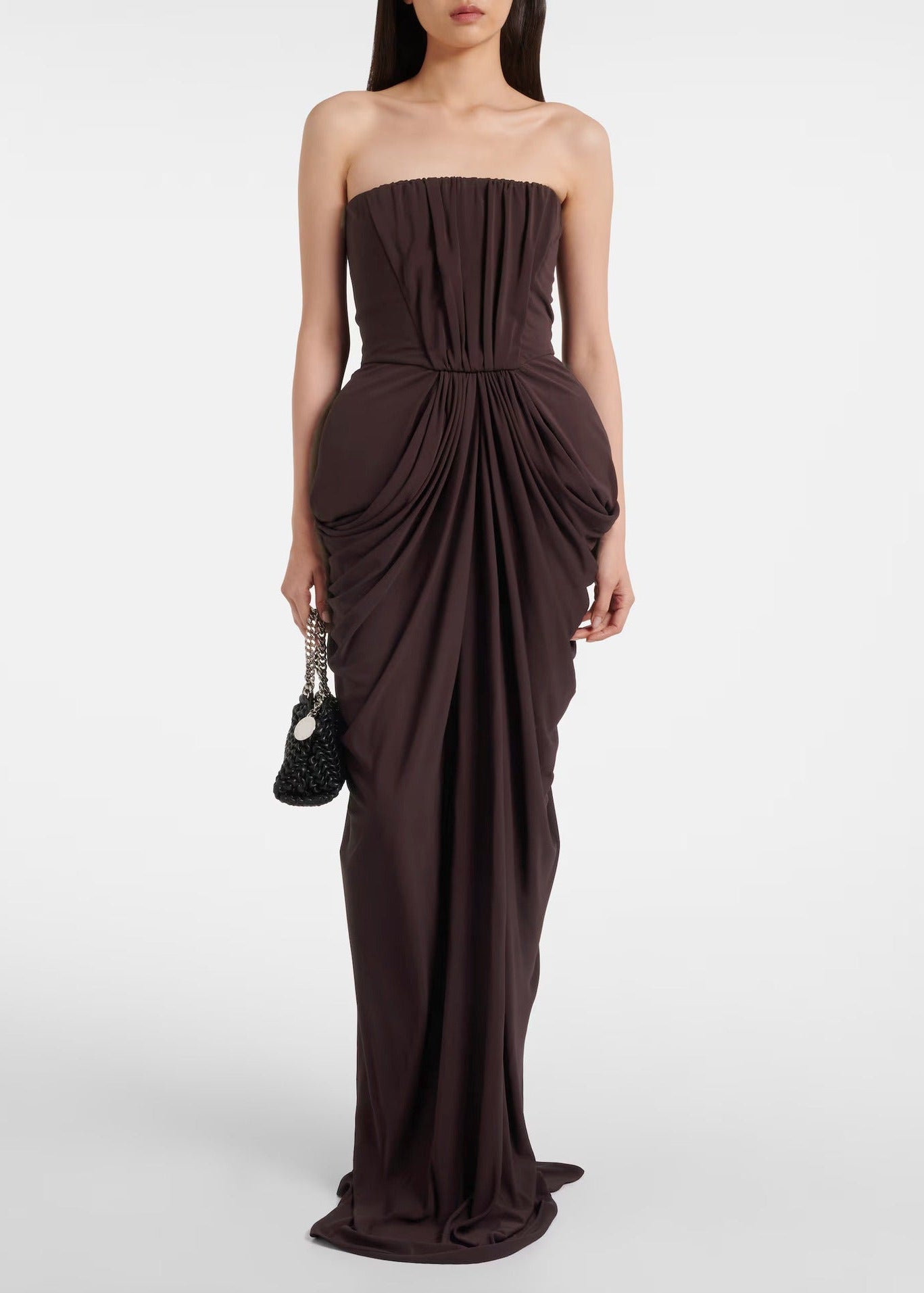 Fiammetta Strapless Draped Maxi Dress