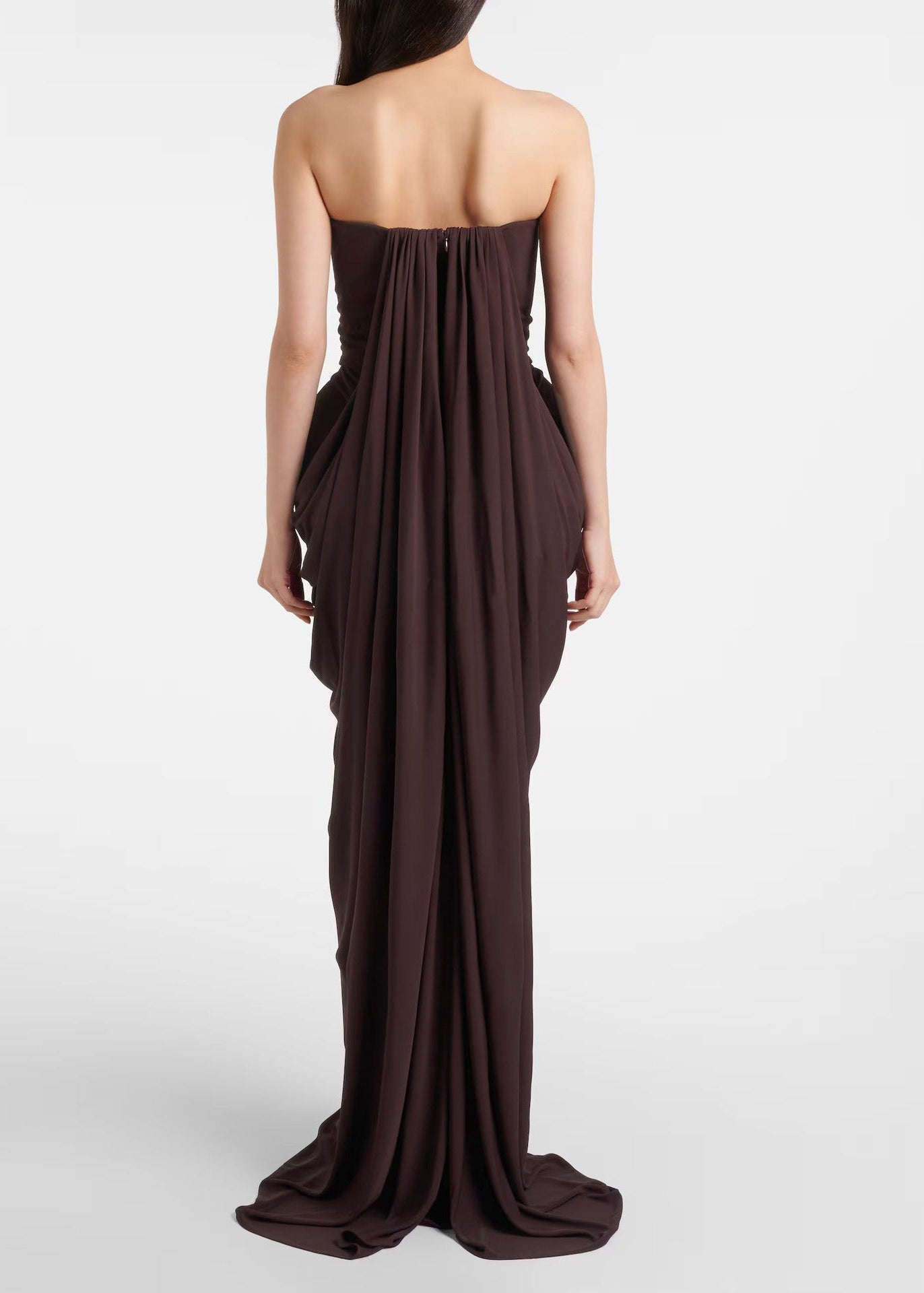 Fiammetta Strapless Draped Maxi Dress