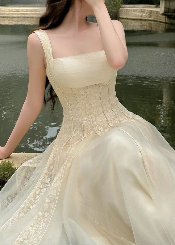 Reinee Lace Flared Maxi Dress