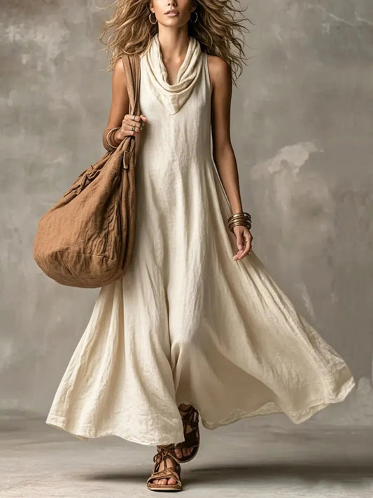 Karro Cowl Neck Maxi Dress
