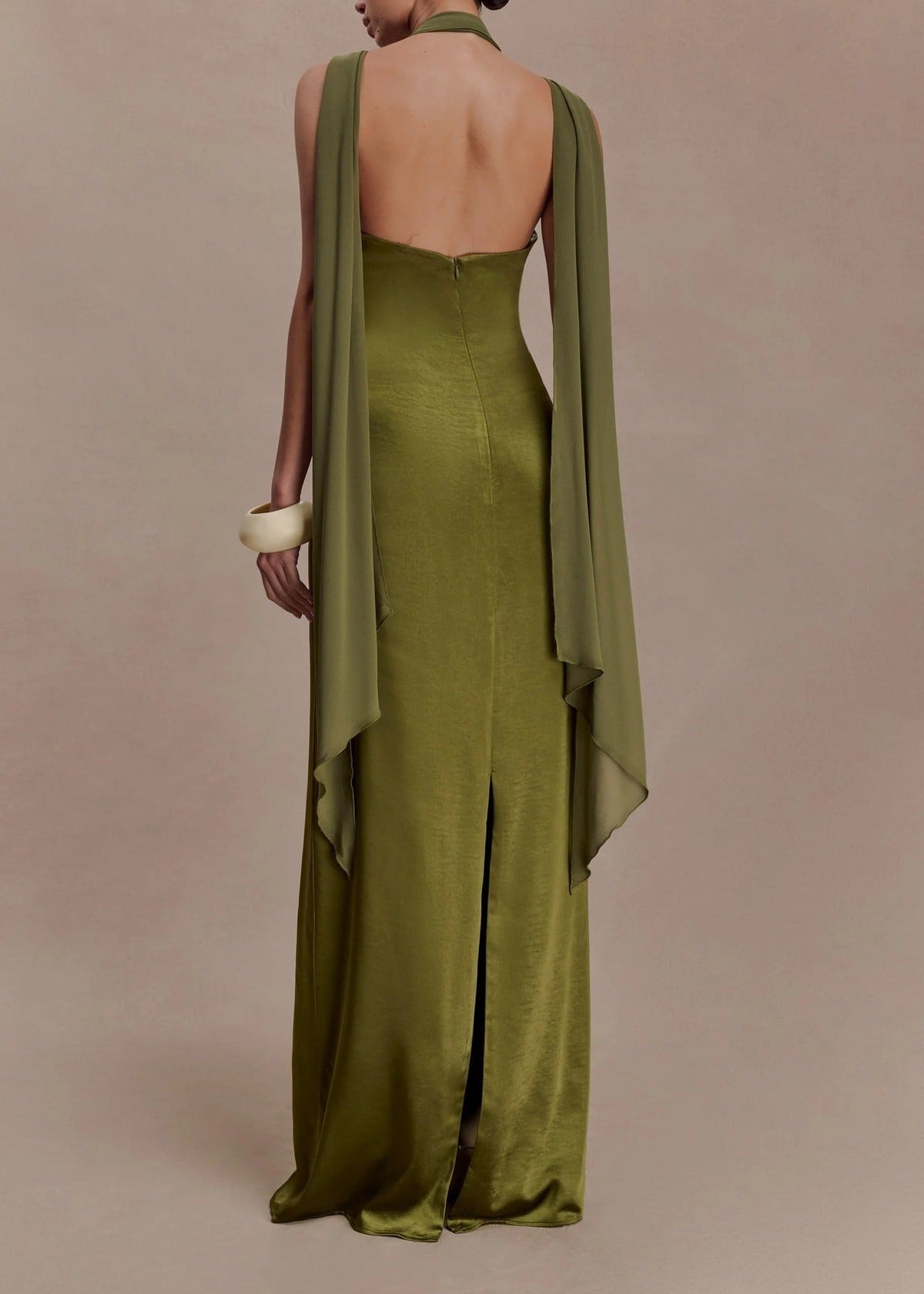 Kitson Plunge Scarf Maxi Dress