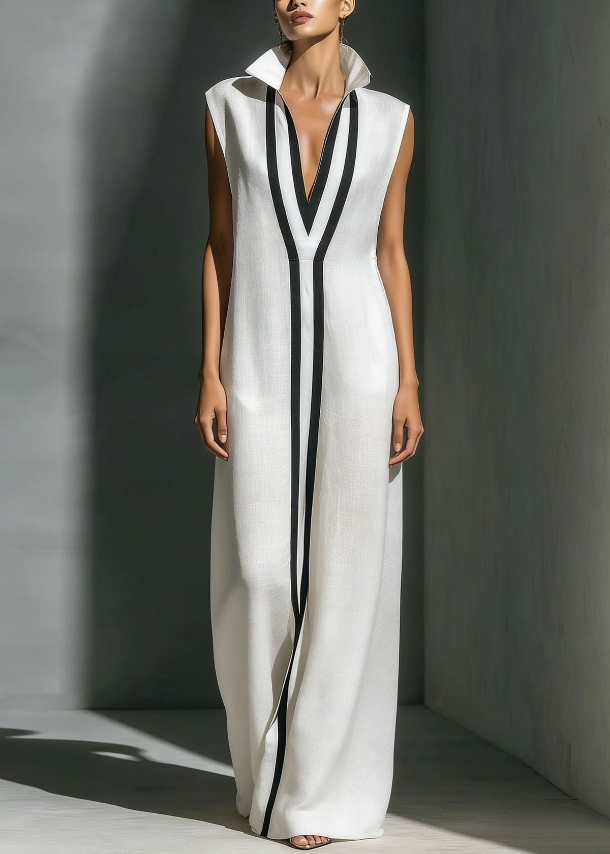 Kezia Plunge Colorblock Maxi Dress