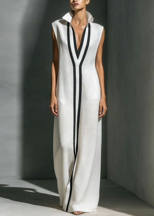 Kezia Plunge Colorblock Maxi Dress