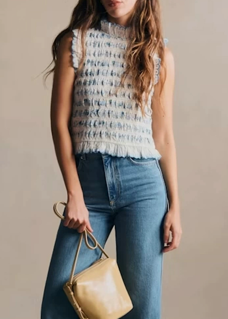 Kebi Sleeveless Floral Top