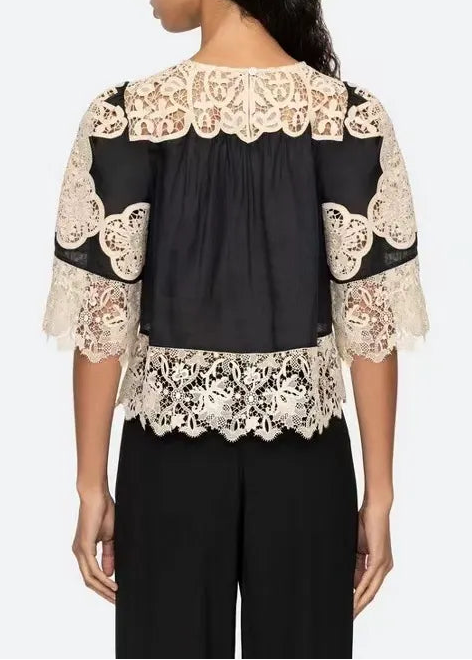 Emanuel Embellished Cochet Top