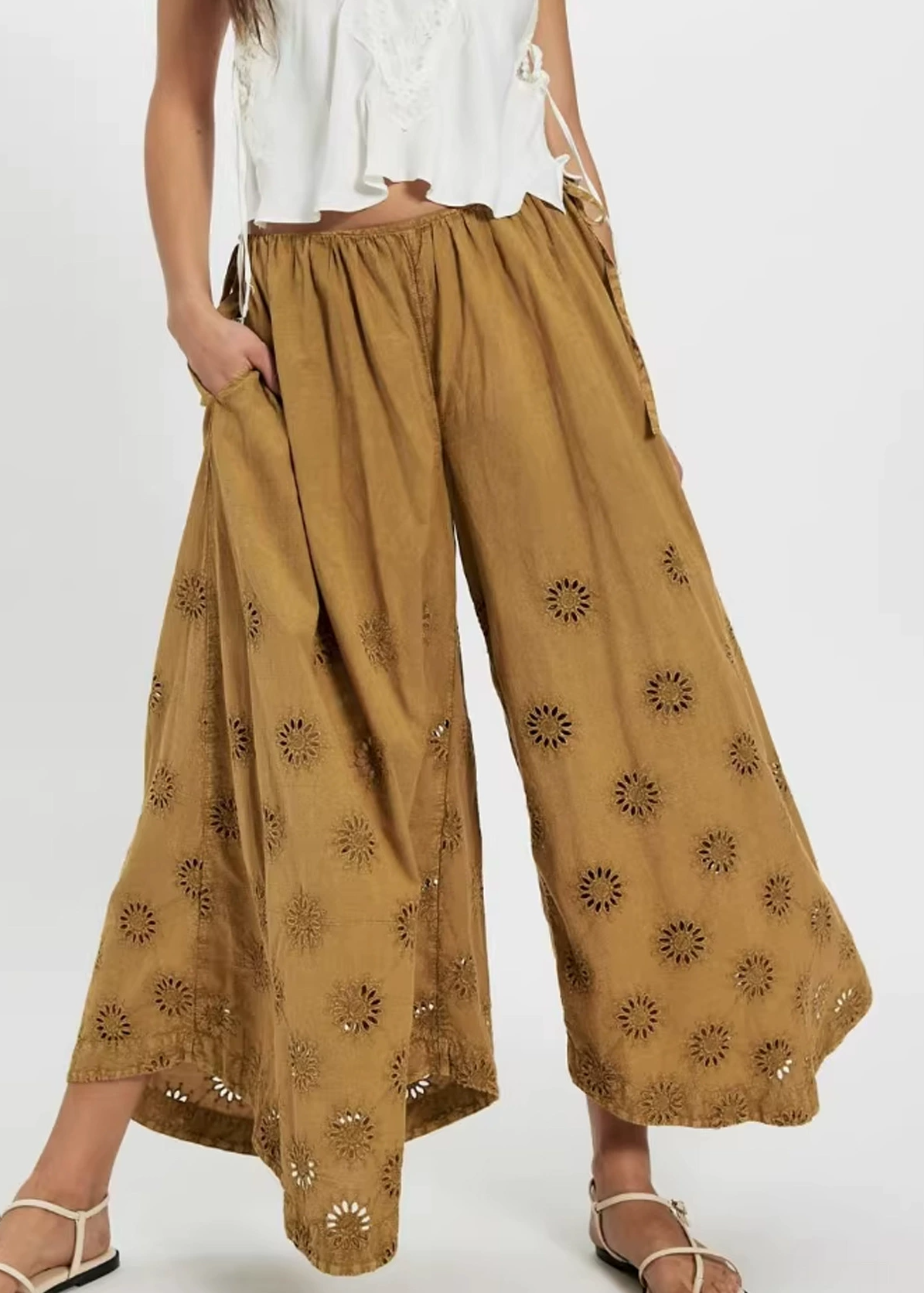 Iisa Cutout Wide Leg Pants