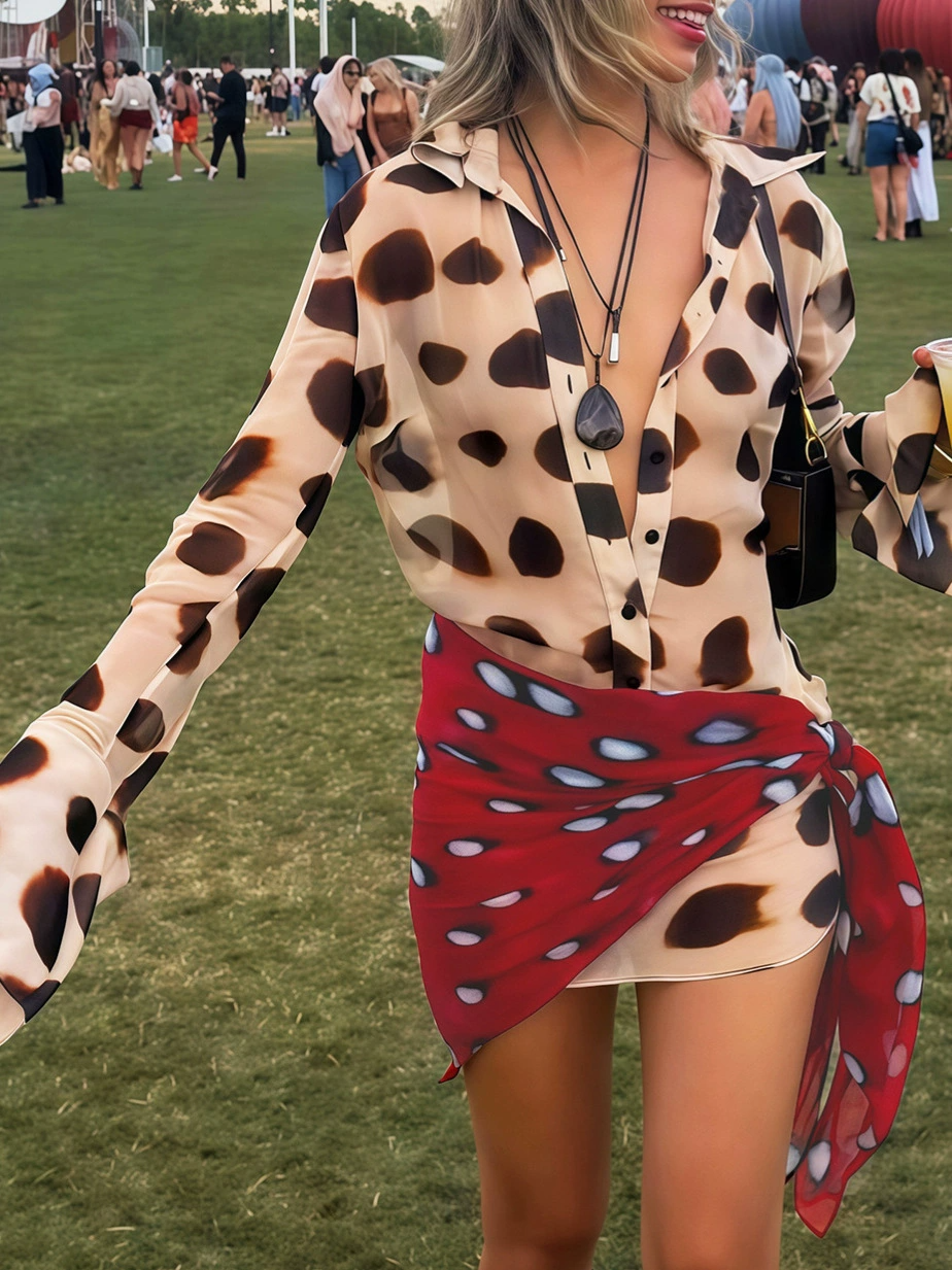 Keelia Print Mini Shirt Dress