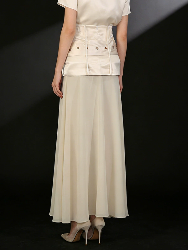 Engel Embroidered Mesh Maxi Skirt