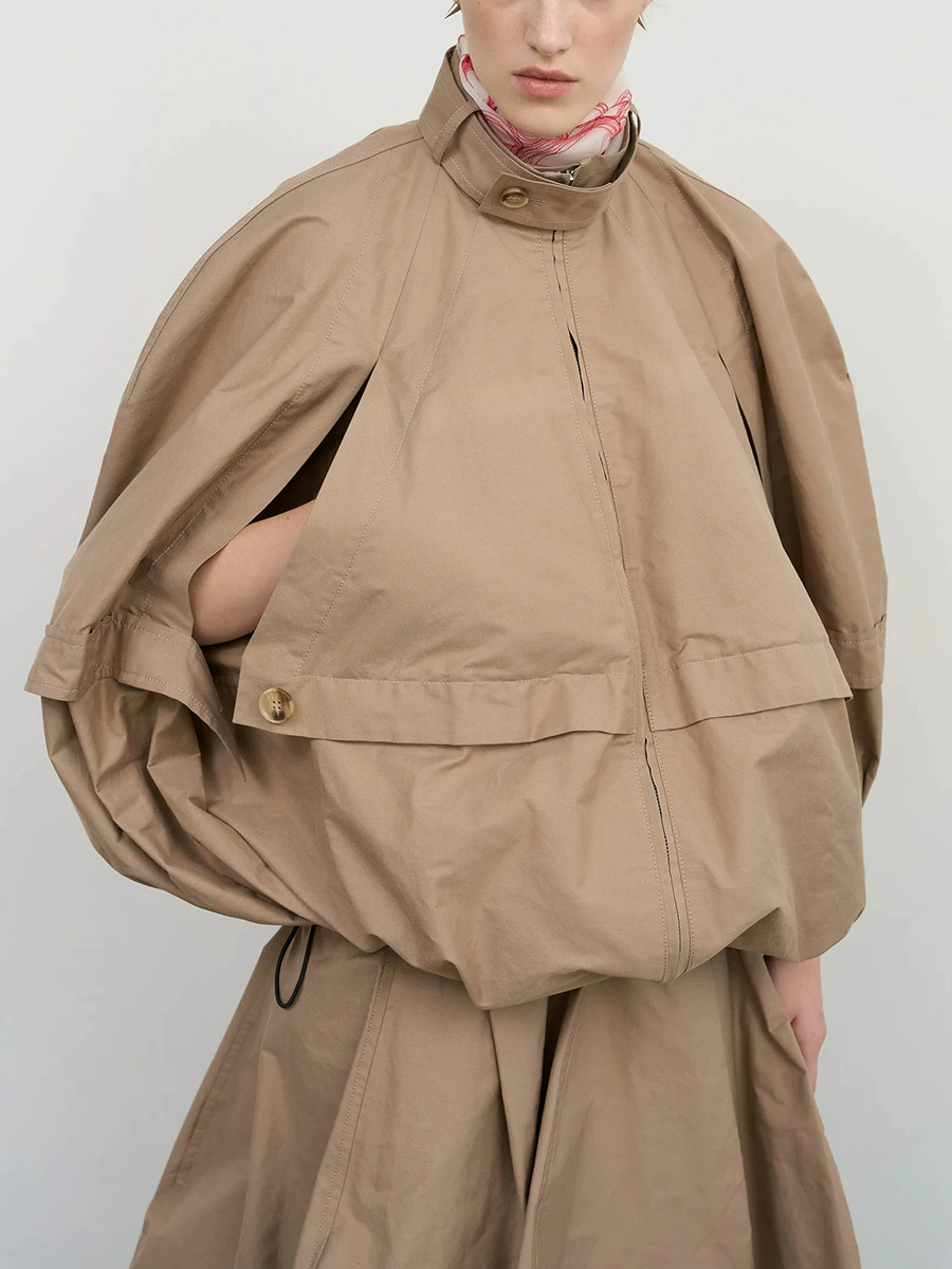 Magdy Batwing Sleeve Ruch Jacket