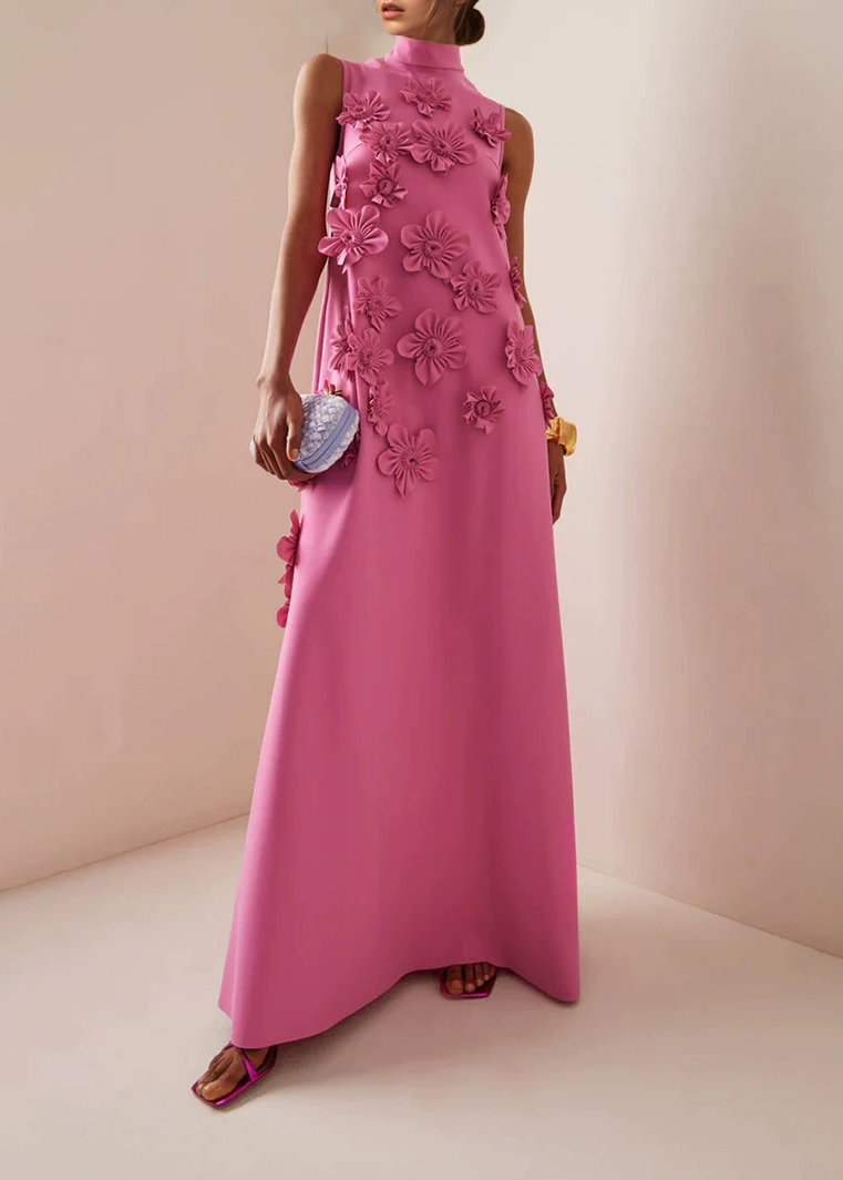 Kazi Sleeveless Flower Maxi Dress