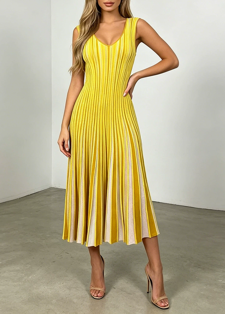 Kata Stripe Knit Maxi Dress