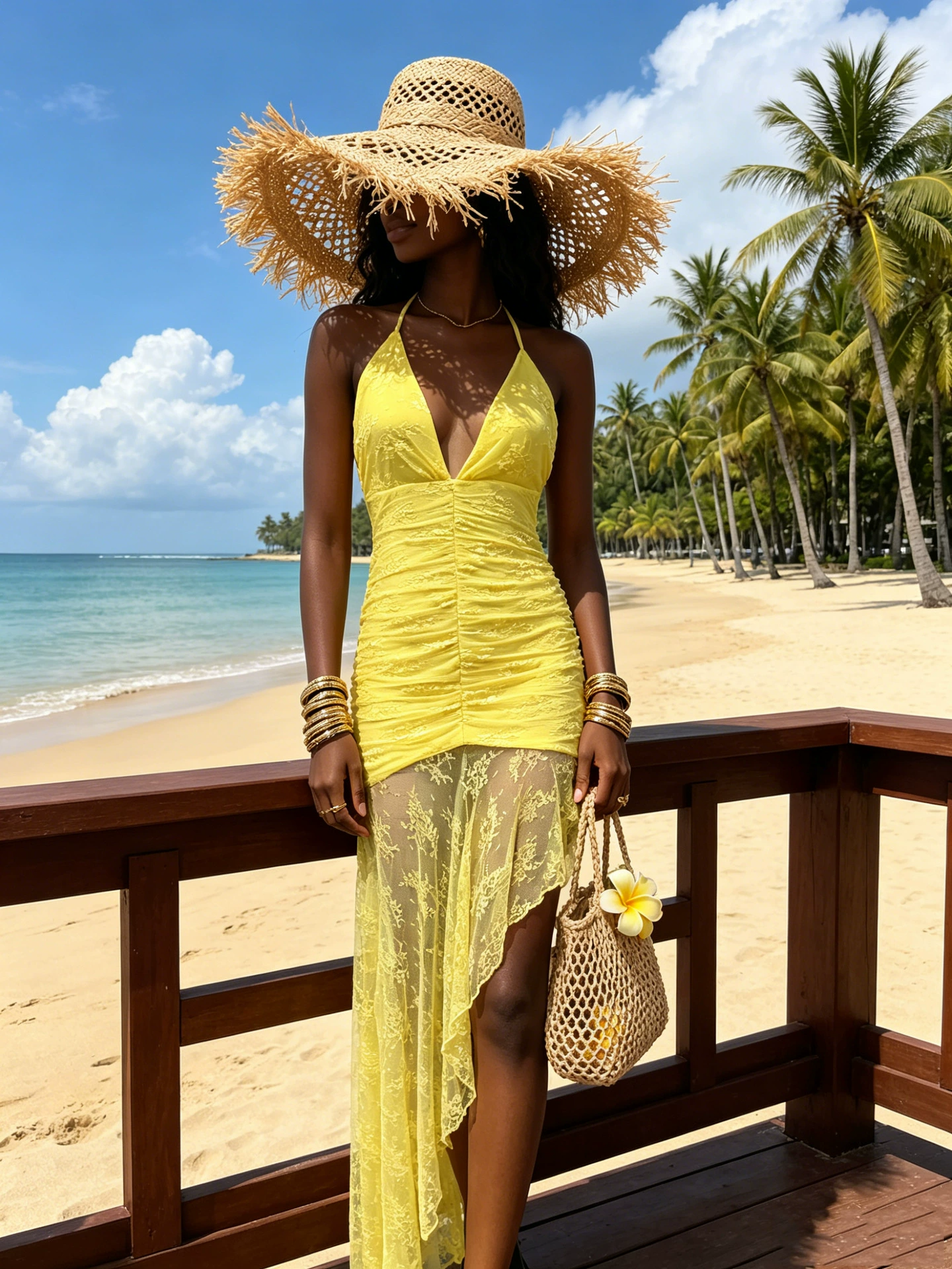 Isabela Halter Neck Lace Maxi Dress