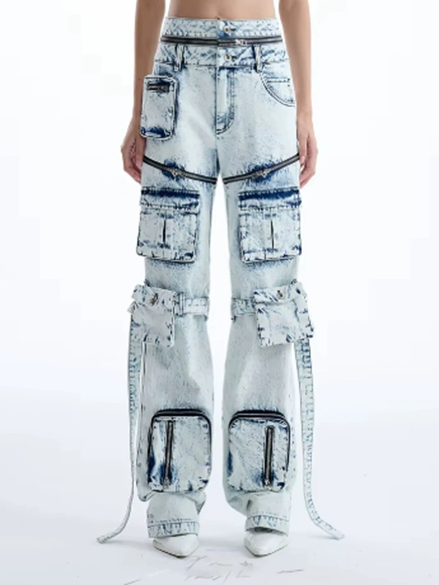 Indiana Zipper Cargo Jeans