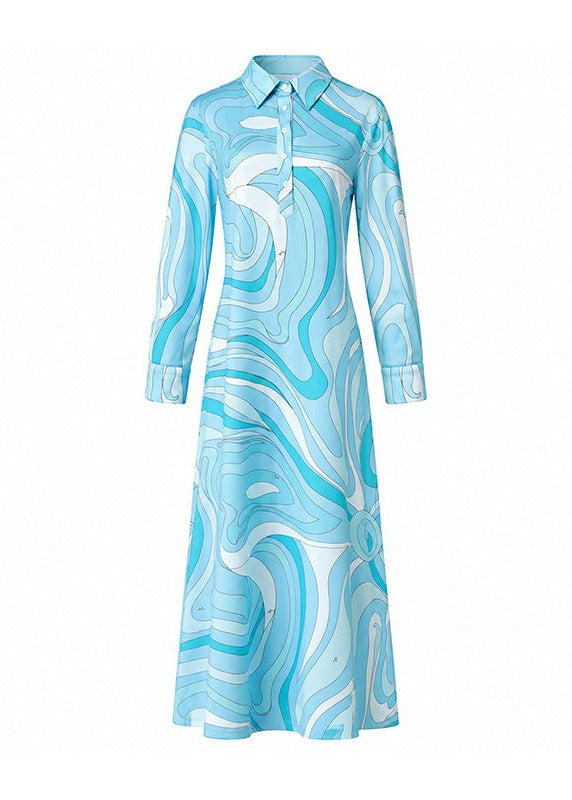 Keyanna Long Sleeve Print Maxi Dress