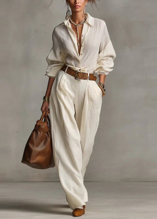 Kaui Long Sleeve Ruch Pants Set