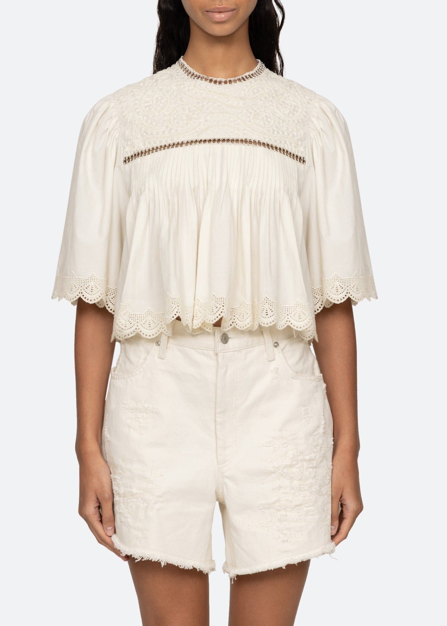 Hersilia Lace Ruch Top