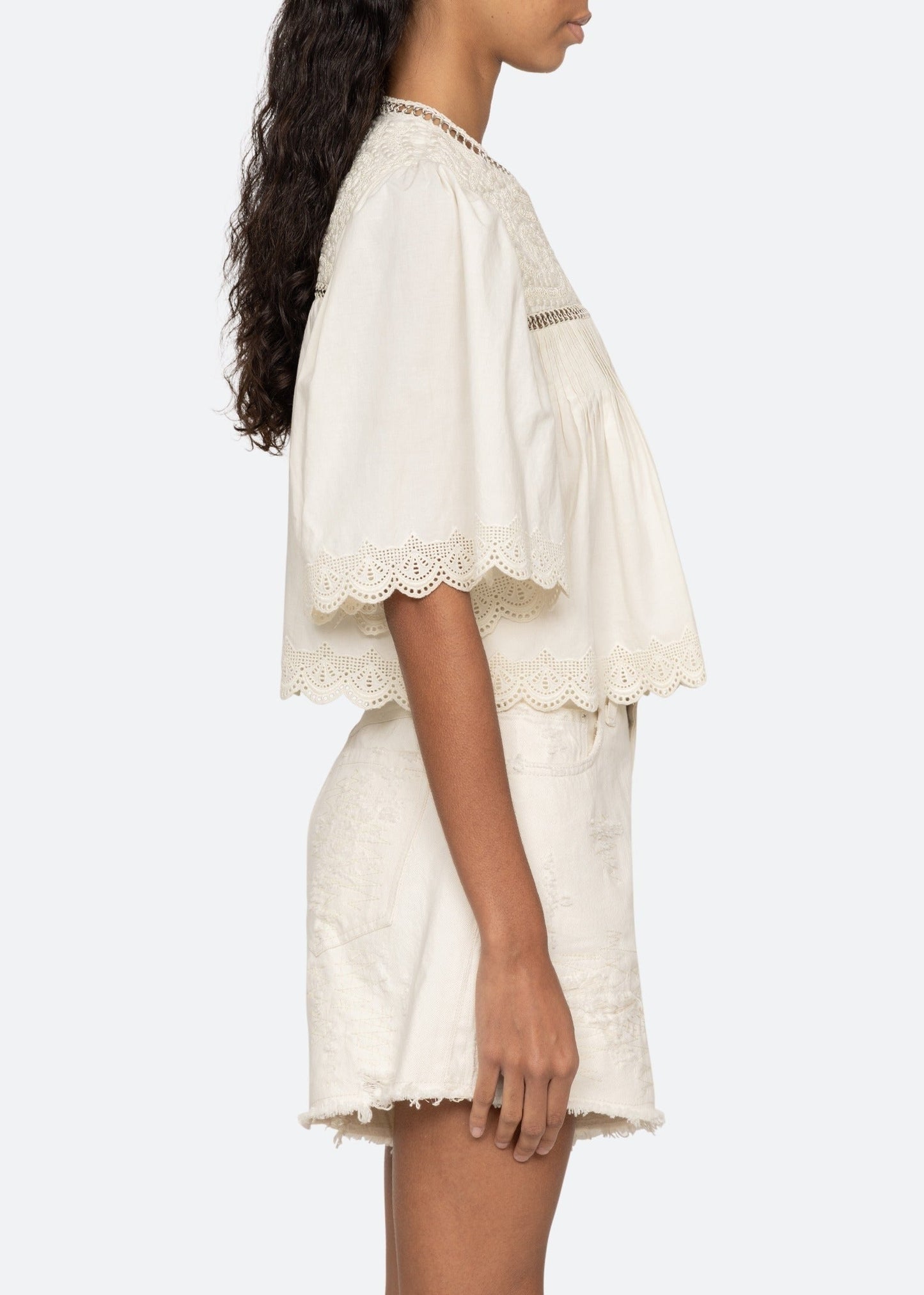 Hersilia Lace Ruch Top