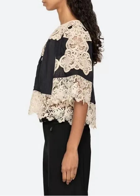 Emanuel Embellished Cochet Top