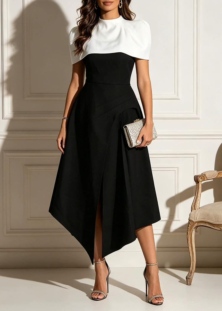 Kannan Crystal Shawl Midi Dress
