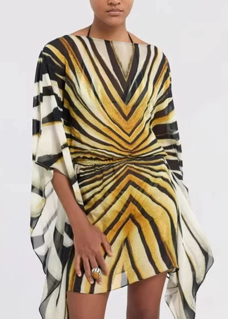 Keoni Stripe Mesh Mini Dress