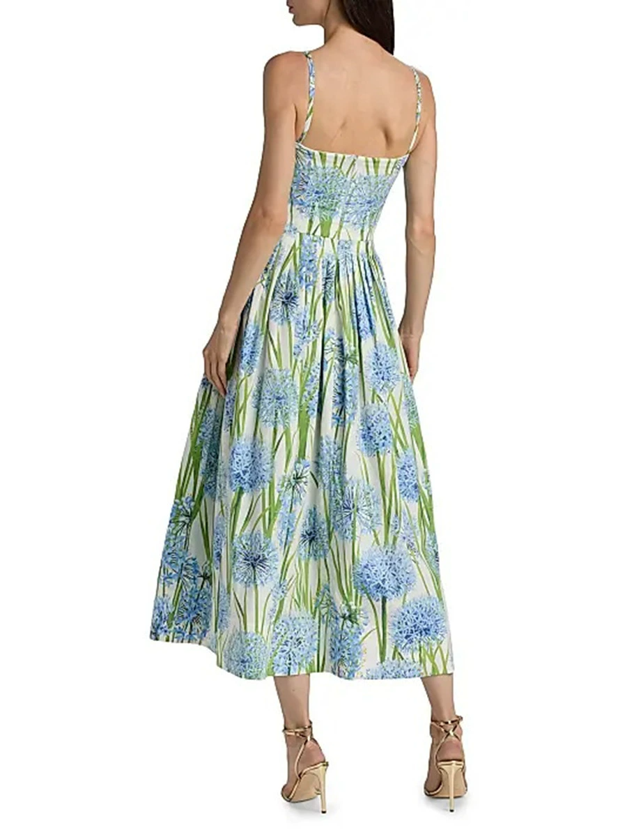 Fathima Spaghetti Flower Maxi Dress