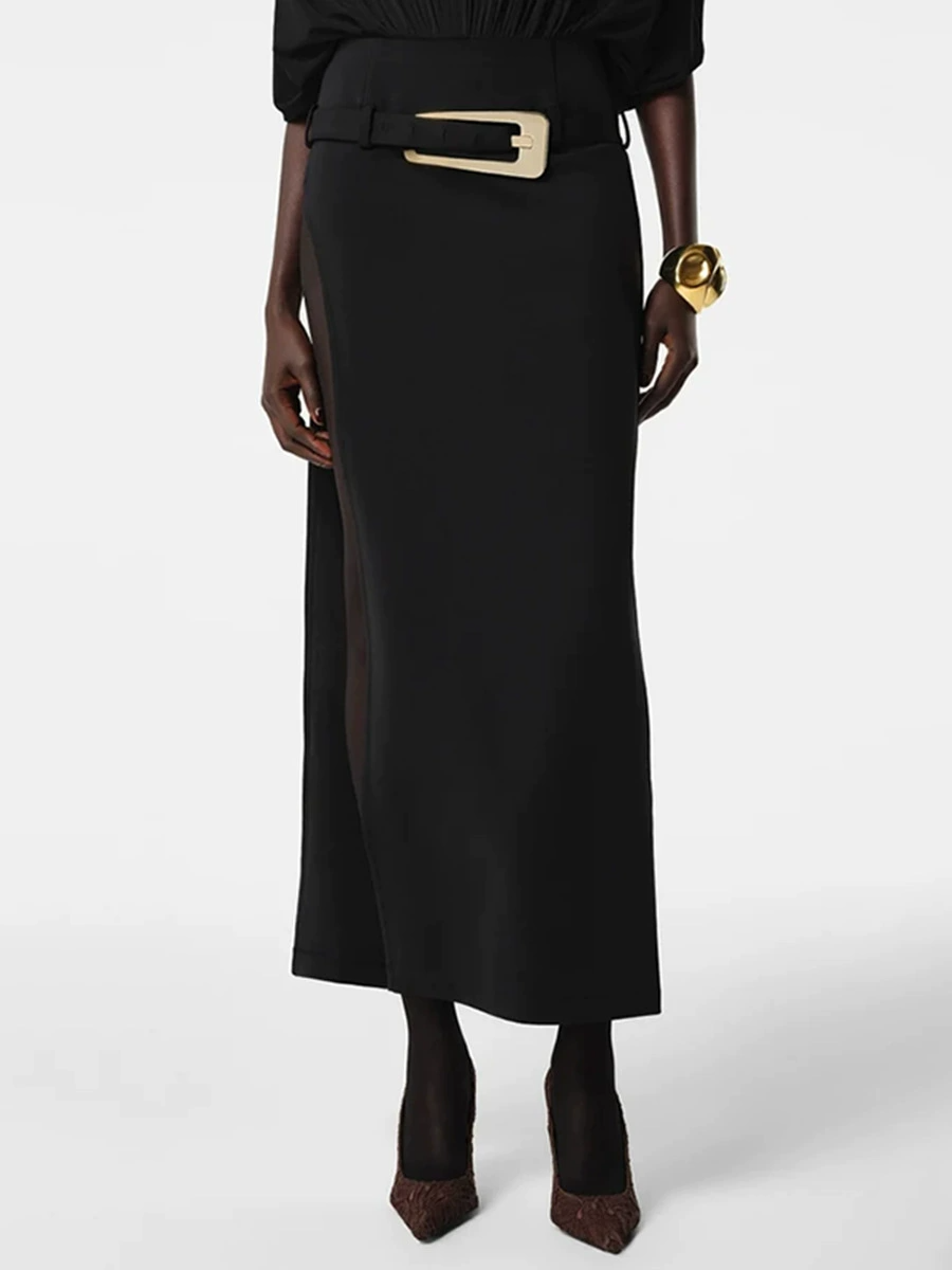 Krisalyn Belt Maxi Skirt
