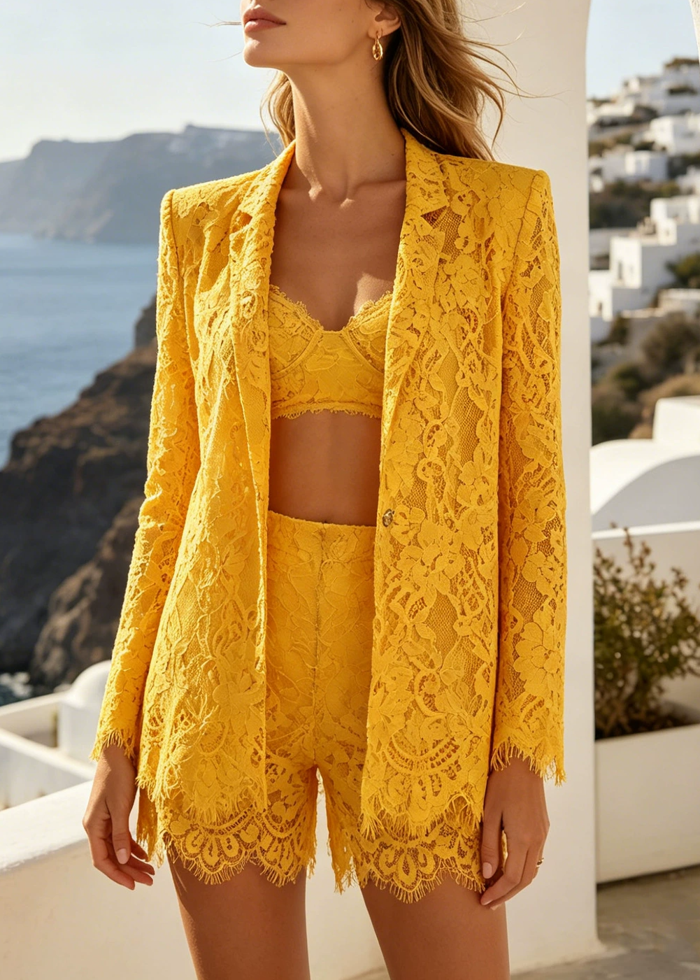 Iessai Lace Shorts Set