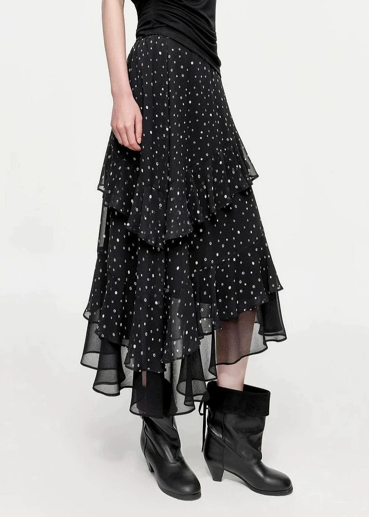 Itxaro Dot High Low Mini Skirt