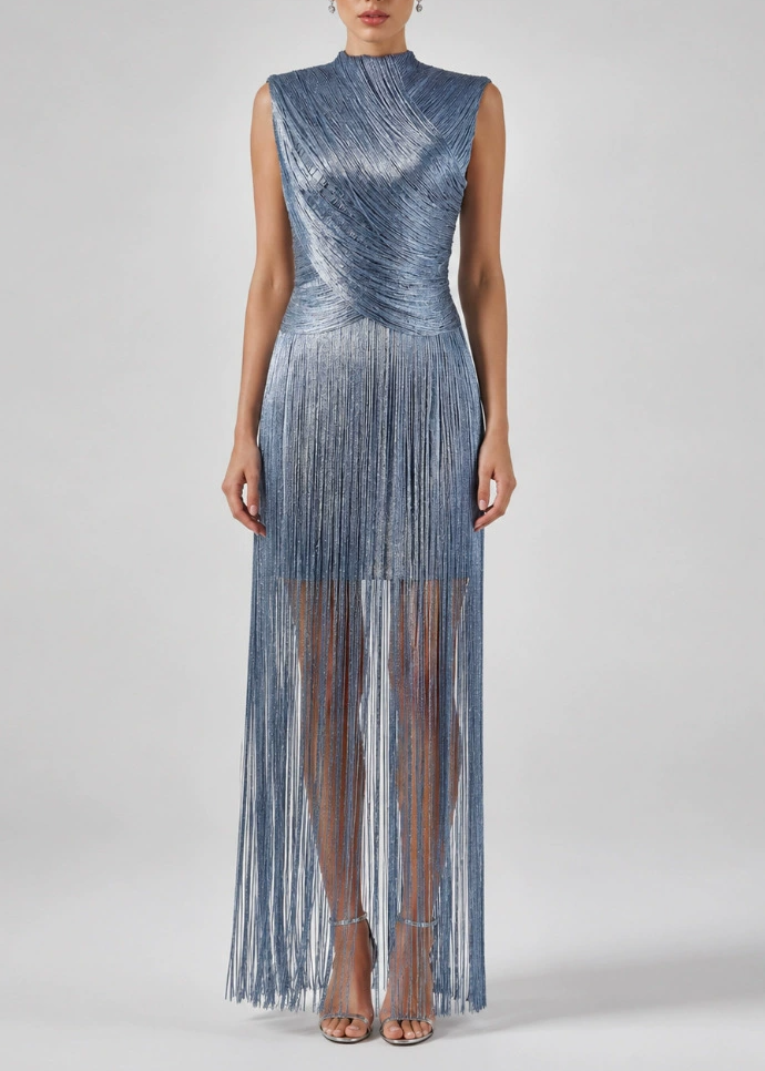 Sera Sleeveless Fringe Maxi Dress