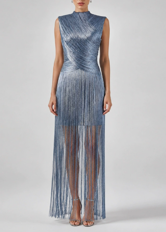 Sera Sleeveless Fringe Maxi Dress