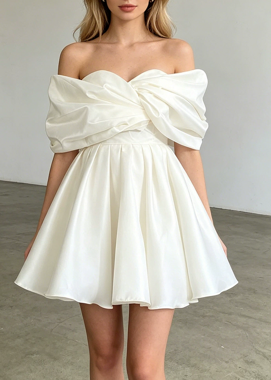 Fuxi Off Shoulder Ruffle Mini Dress