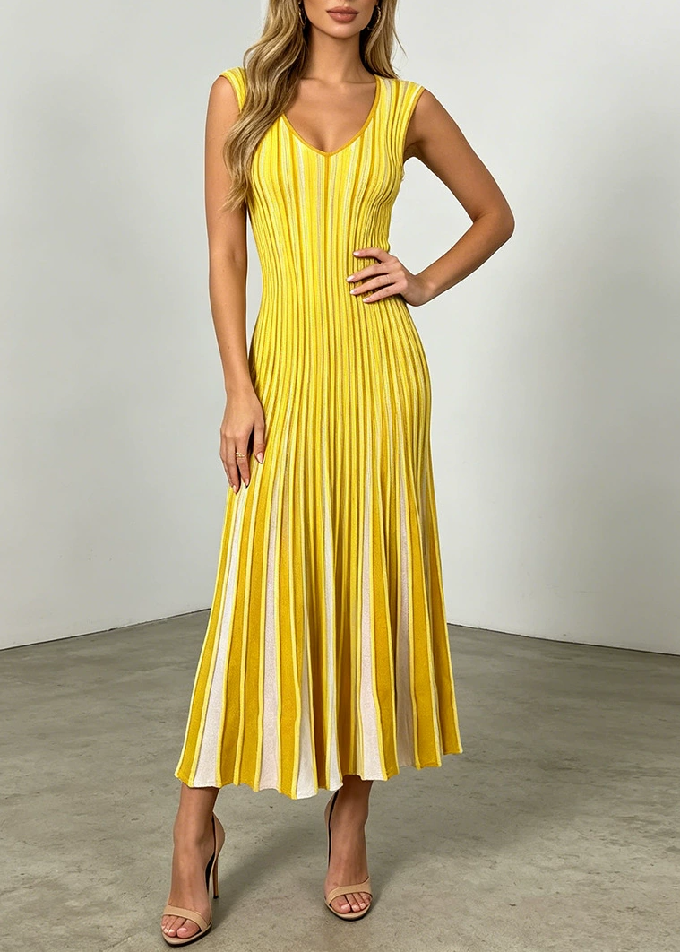 Kata Stripe Knit Maxi Dress