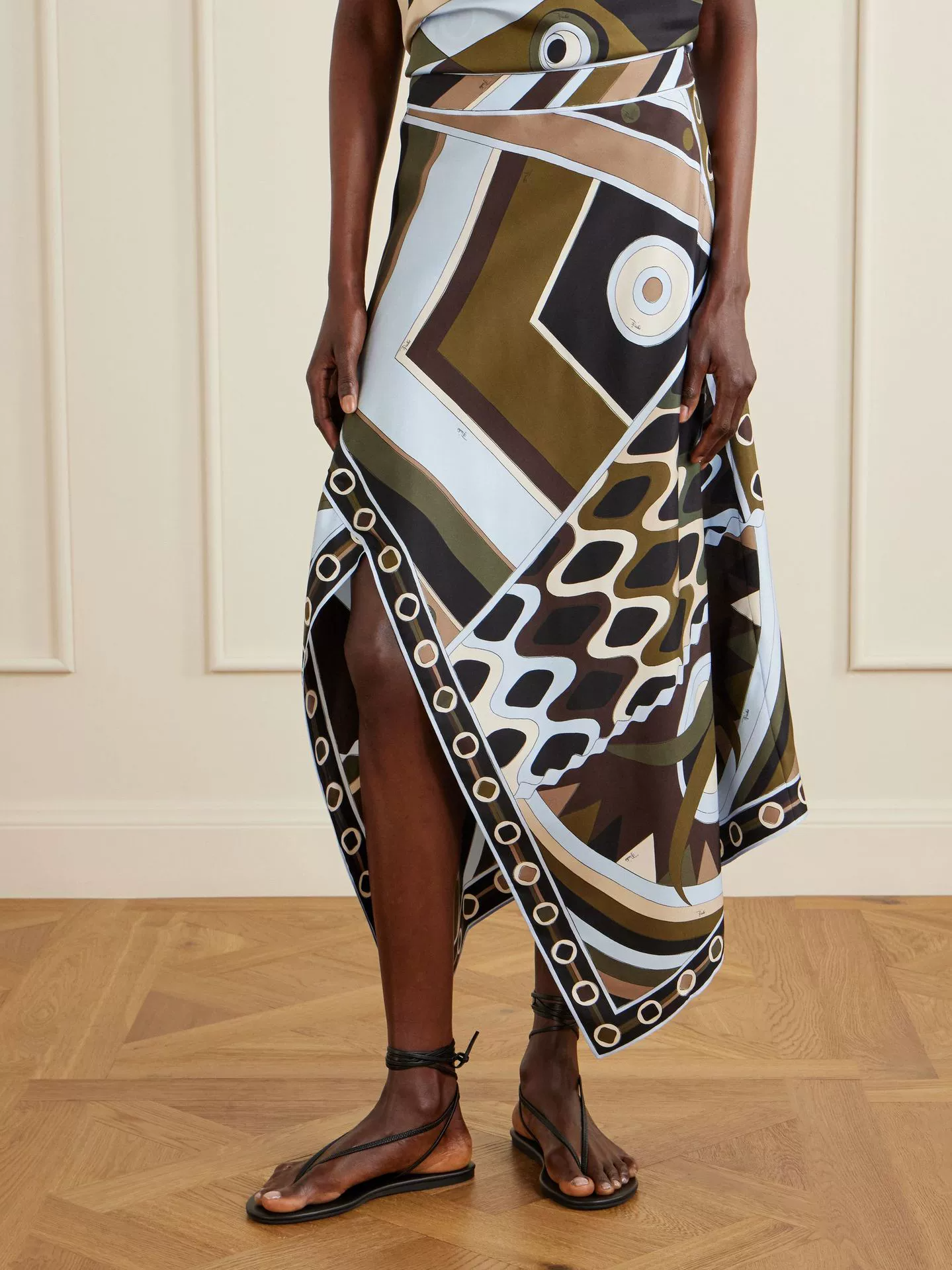 Hardy Halter Neck Print Split Skirt Set