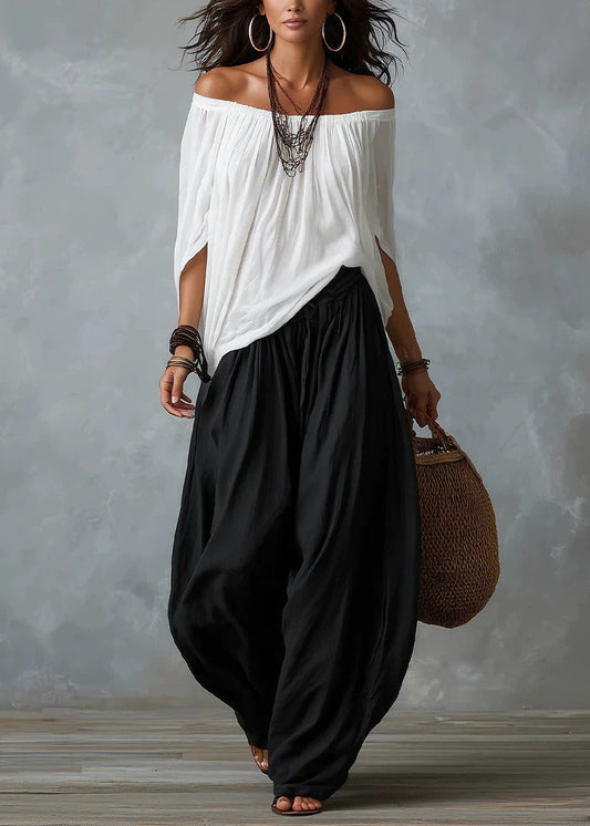 Keene Off Shoulder Draped Pants Set
