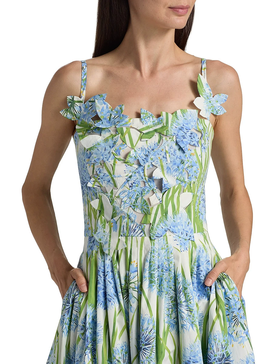 Fathima Spaghetti Flower Maxi Dress