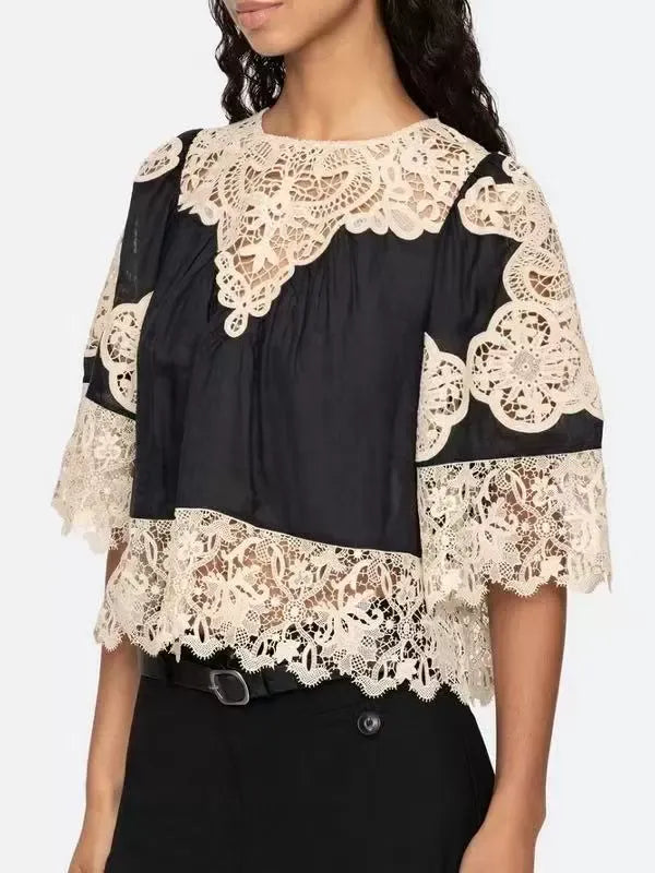 Emanuel Embellished Cochet Top