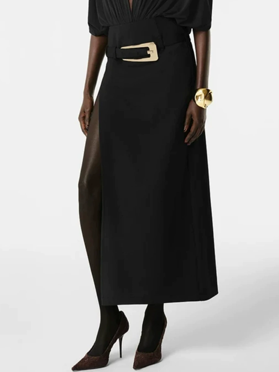 Krisalyn Belt Maxi Skirt