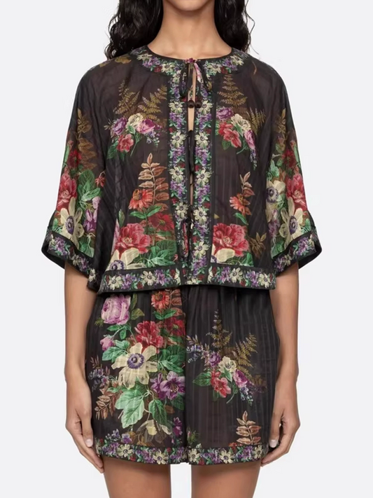 Ferdous Floral Shorts Set