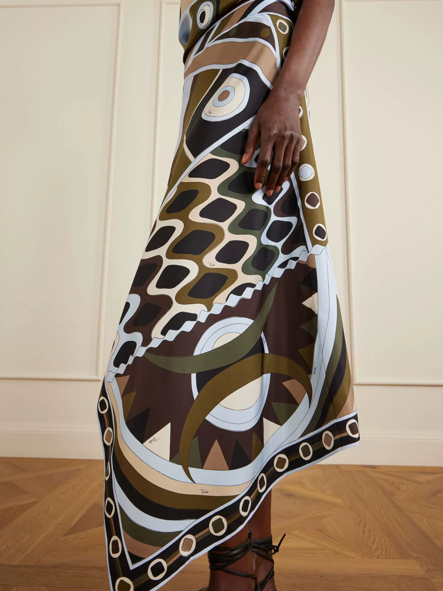 Hardy Halter Neck Print Split Skirt Set