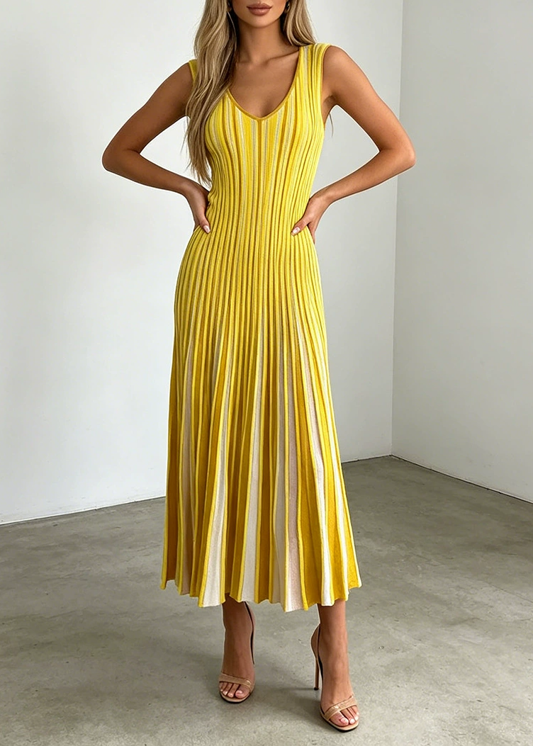 Kata Stripe Knit Maxi Dress